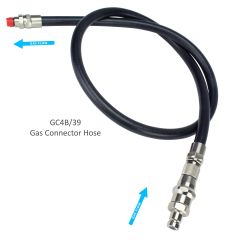The GC4B/39 gas connector hose is used to feed gas to the rebreather manifold.